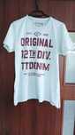 S Tom Tailor koszulka t-shirt męska młodzieżowa szara siwa z nadrukiem