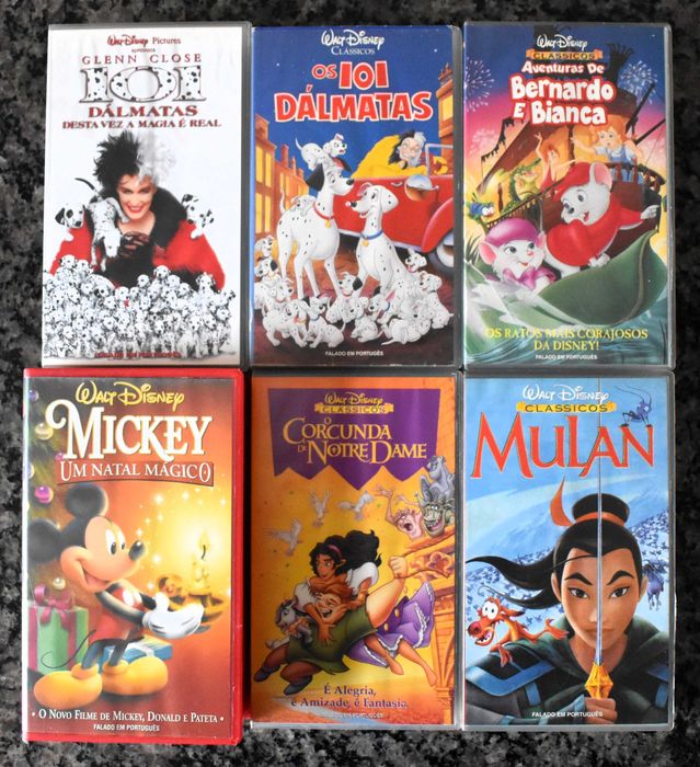 Lote 2 Disney - 7 filmes em VHS