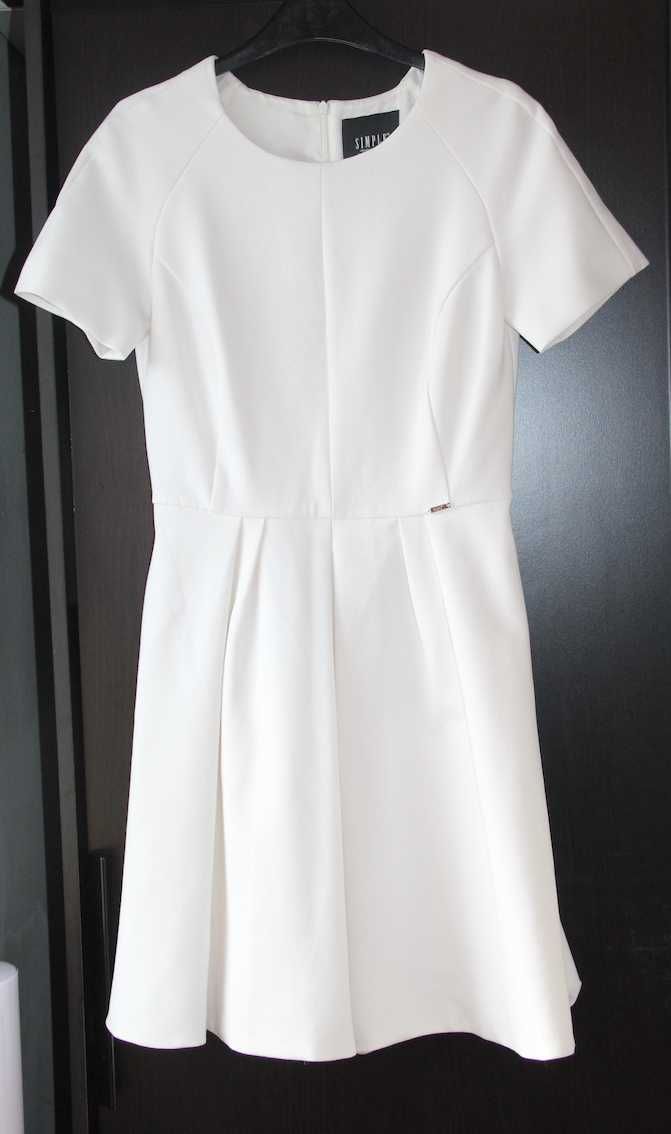 SIMPLE biała sukienka suknia 36 S komunia xs 34