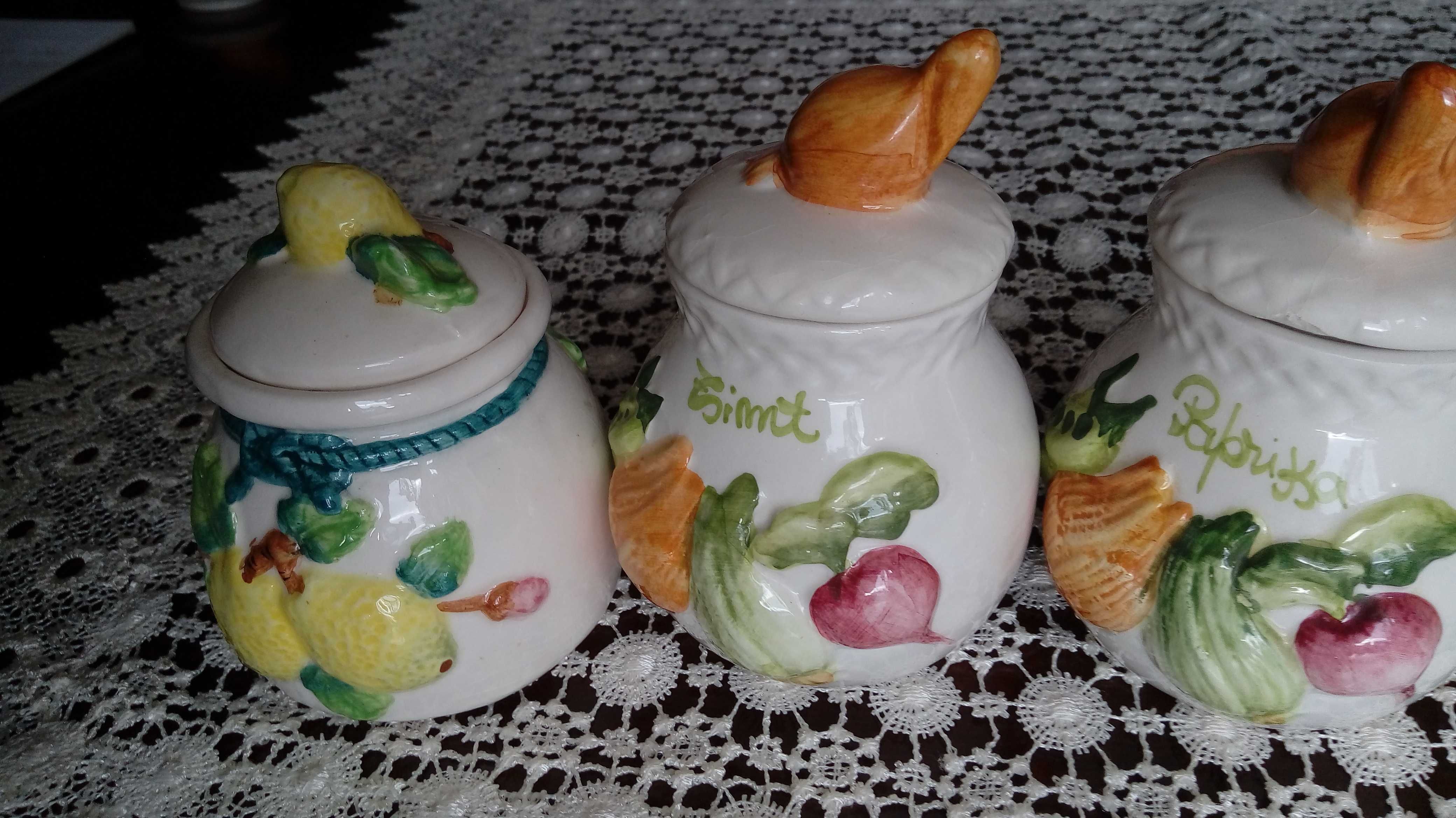 Ceramika,kolekcja,pojemniki do przypraw,zestaw