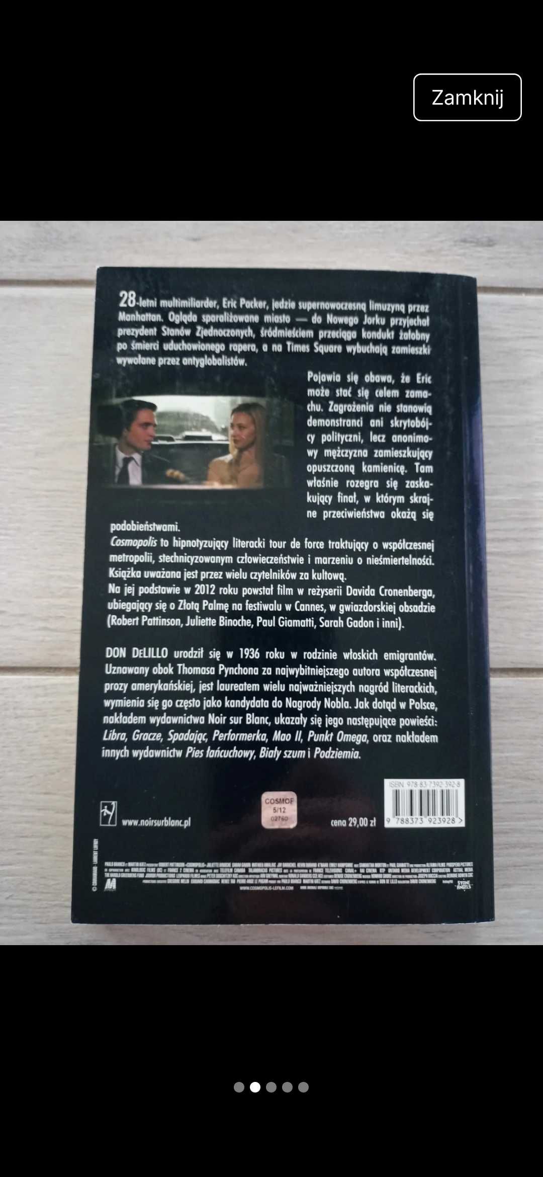 Cosmopolis powieść De Lillo 2012