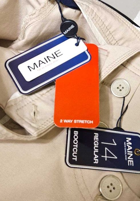 Котоновые широкие брюки плаццо бежевые Maine New England