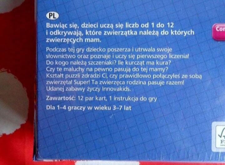 NOWE puzzle układanka nauka liczenia zwierzęta aldi folia