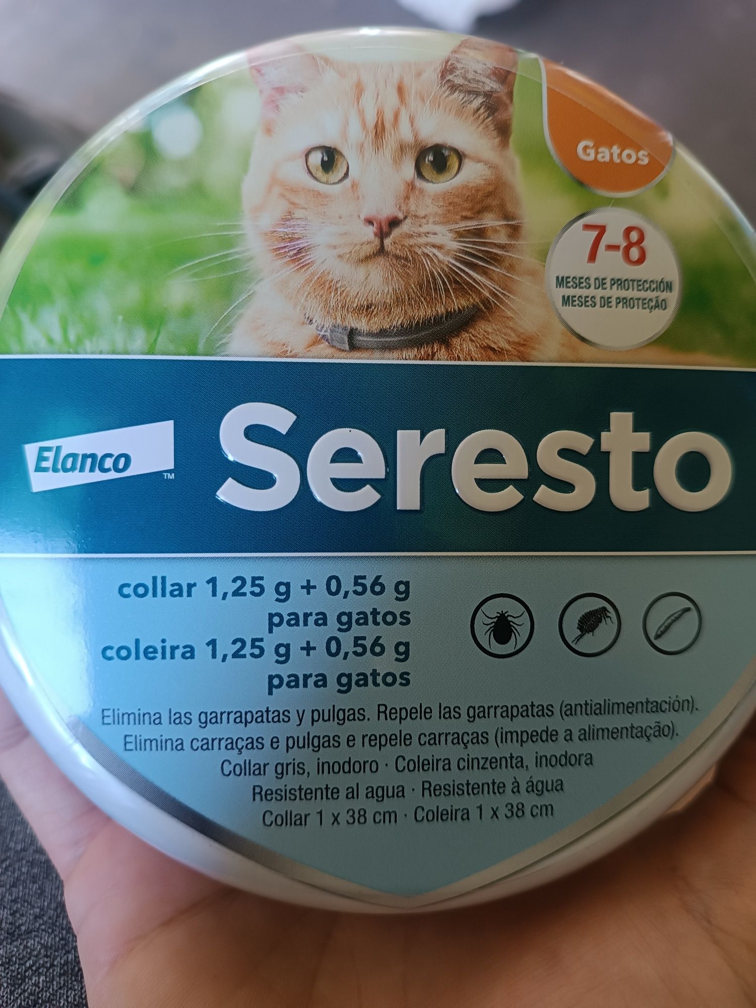Coleira seresto gato proteção contra pulga caraças