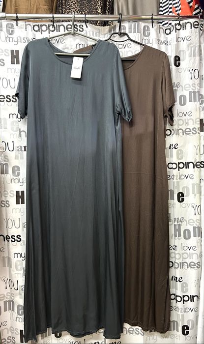 РОСКОШНОЕ! длинное натуральное платье, шёлк атлас, Италия 52-56 р.