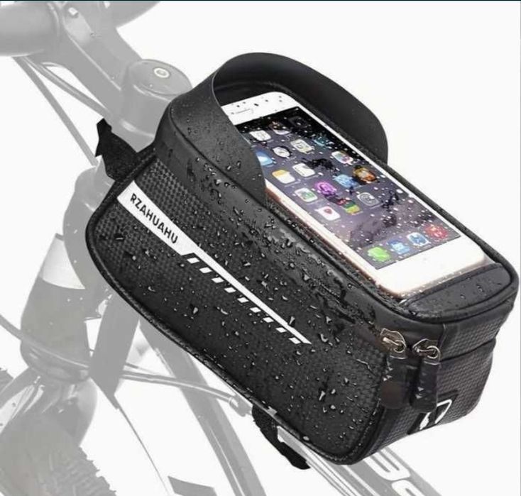 Sakwa rowerowa na telefon