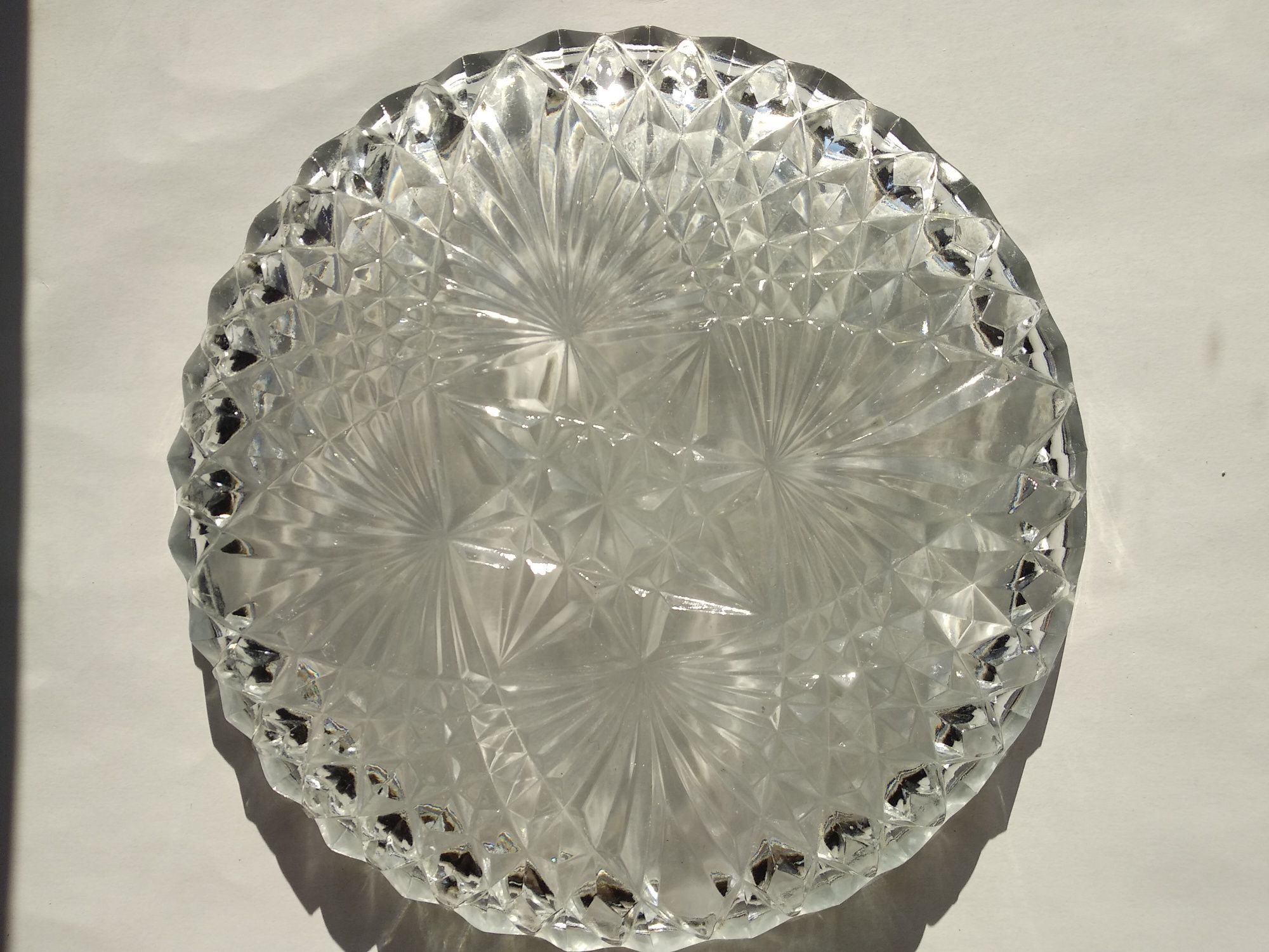 Stara duża Patera półmisek talerz szkło kryształ 28cm