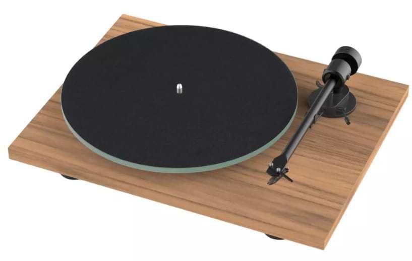 Gramofon analogowy z wkładką (OM10) - Project T1 EVO Standard Orzech