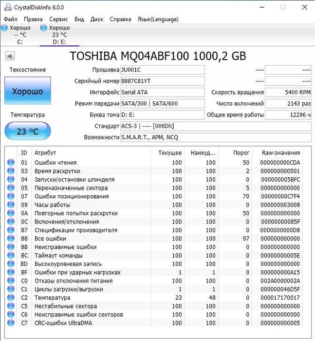 Жесткий диск для ноутбука HDD 2.5 sata 500GB (250 - 320 - 500 - 1tb)