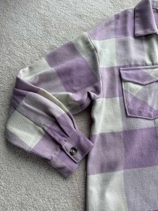 Buza koszulowa rozpinana H&M s/m 170 cm różowa krata
