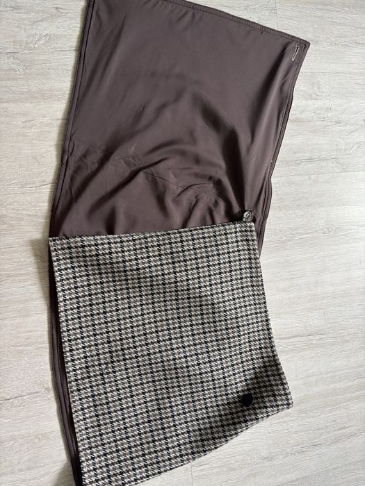Вовняна осіння спідниця h&m клітинка бленд шерстяная юбка