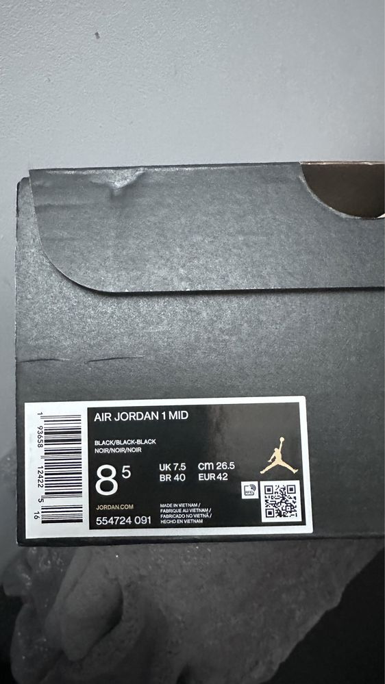 Nowe buty Air Jordan 1 MID rozm.42 - 100% oryginał