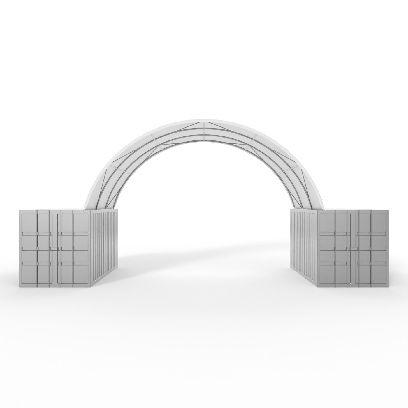 Zadaszenie kontenerowe 10x12m Całoroczna ochrona PVC 750g/m2