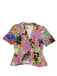 RoccoBarocco Blazer Multicolor Wzorzysty Żakiet Barokowy Vintage