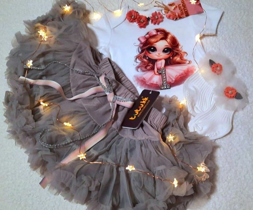 Roczek 1 Urodziny komplet Tutu