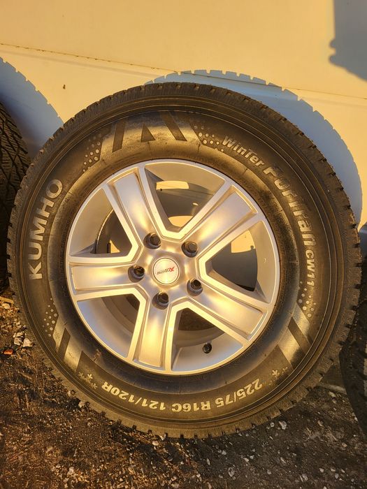 Koła alufelgi ducato maxi 5x130 225/75r16c zimowe z kolcami