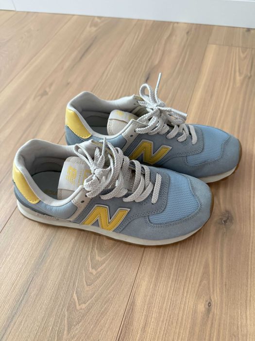 Damskie buty New Balance 574, rozmiar 37, niebiesko-żółte