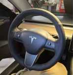 Чудовий Подарунок Чехол на руль Tesla Model Y Model 3 шкіра мікрофібри