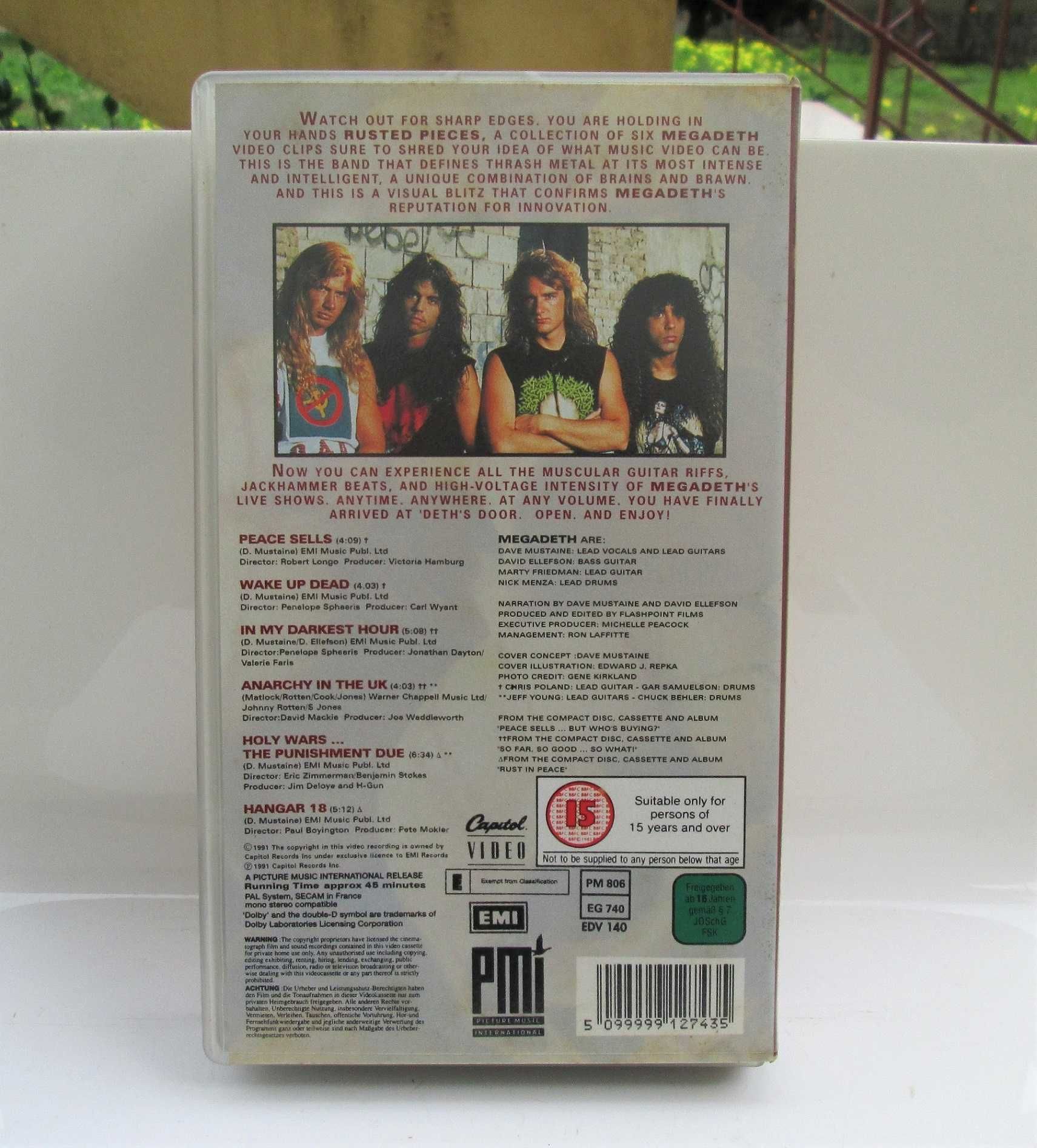 VHS Megadeth, Rusted Pieces compilação 1991