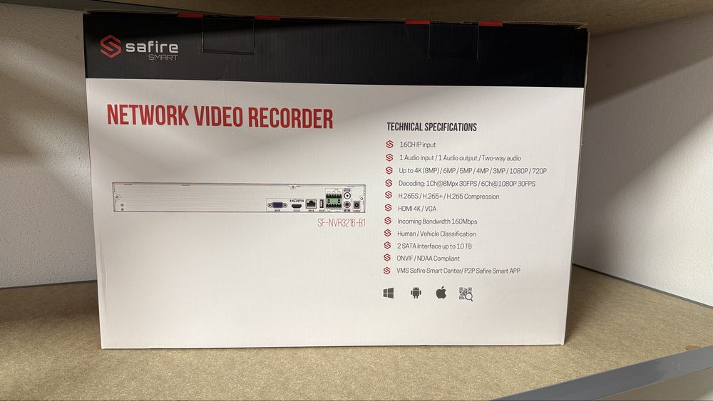 Gravador CCTV 16 canais Safire Smart