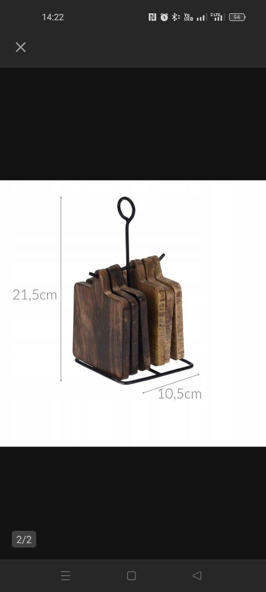 Deseczki drewniane pod szklanke