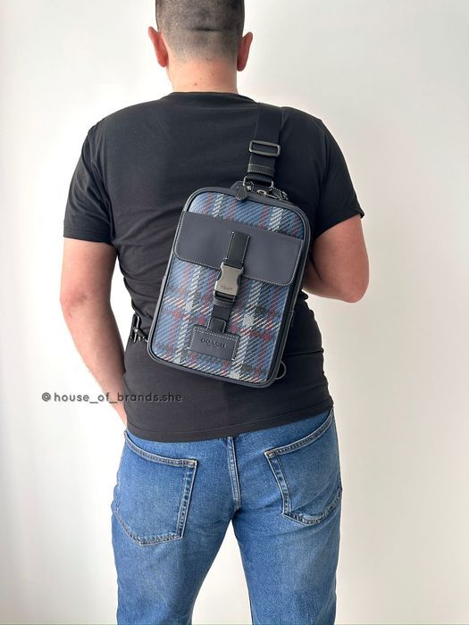 COACH Track Pack Мужская сумка бананка слинг чоловіча сумочка слінг