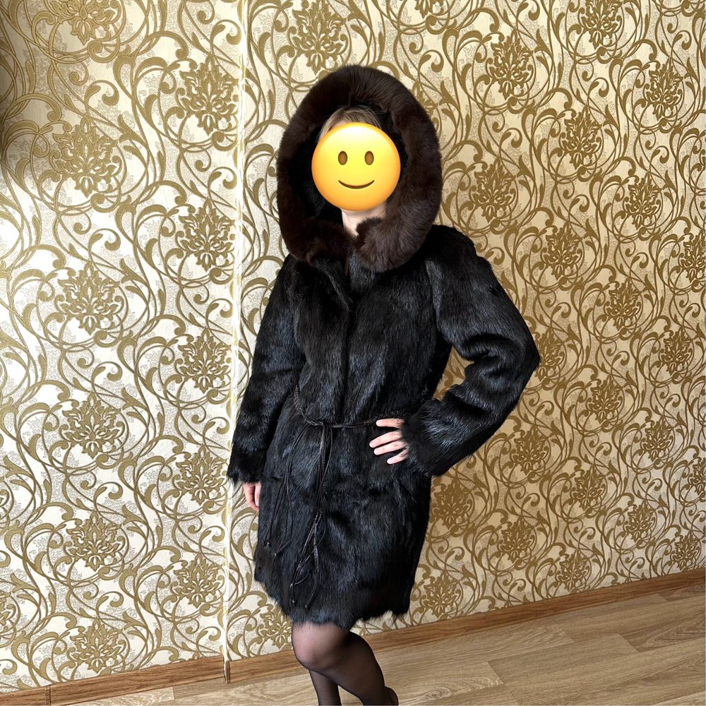 Натуральна шуба нутрія, до коліна, Miss Lora, нутрия, мех, хутро