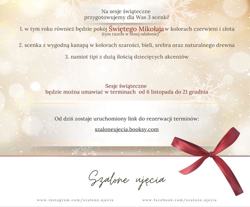 Świąteczna sesja zdjęciowa fotograf