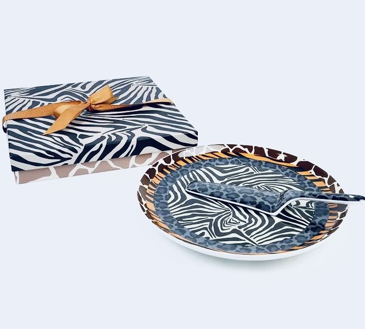 Prato de bolo Porcelana - Jungle Fever (novo)