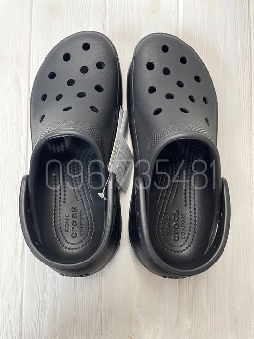 Жіночі Чорні Крокси Crocs Crush Platform Женские Оригинальные Кроксы