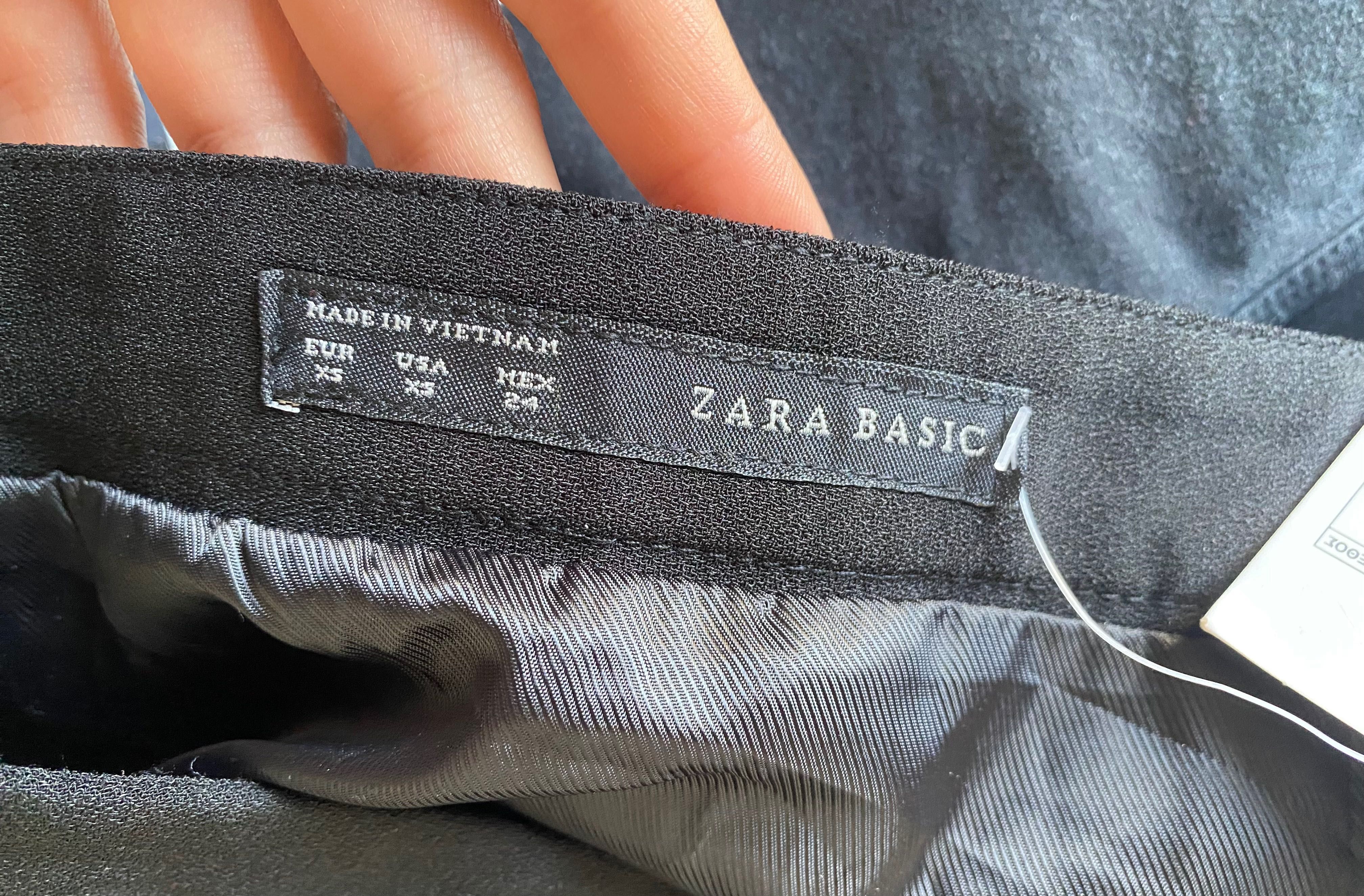 Czarna spódniczka Zara elegancka xs falbanka
