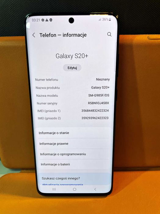 Samsung S20+ PLUS ekran 6,7