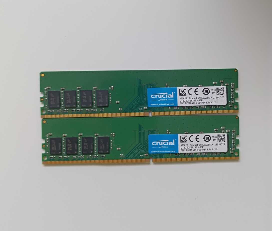 Crucial DDR4 16GB (8GB x 2), Używane