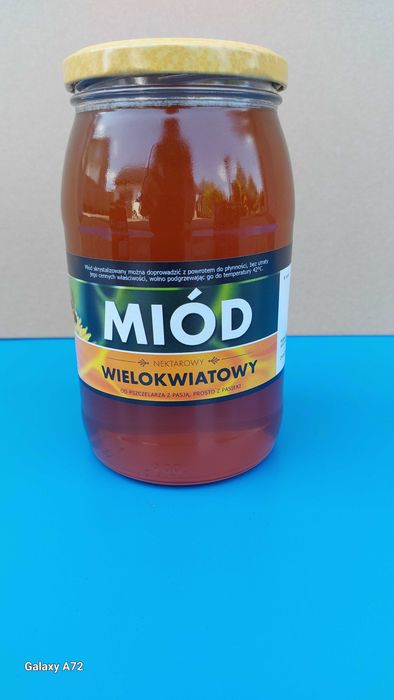 Miód Wielokwiatowy prosto z Ula, 100% Polski, Słoik 1250g.