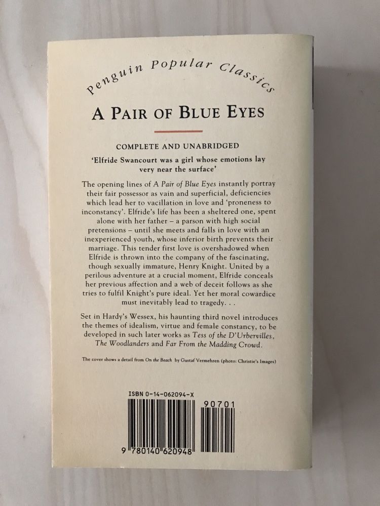 Thomas Hardy „A Pair of Blue Eyes” powieść w języku angielskim