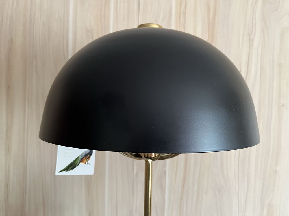 Lampa biurko stolik nocny czarna producja Indie rekodzieło