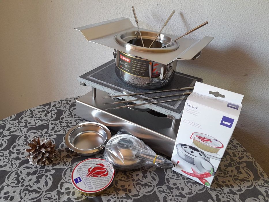 Fondu + pedra grill como nova