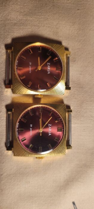 2  zegarki Zaria 21 jewels jak nowe