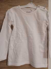 Biała bluzka dla dziewczynki z długim rękawem 5.10.15 Rozmiar 86 bdb