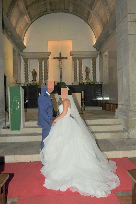 Vestido de noiva + véu +sapatos