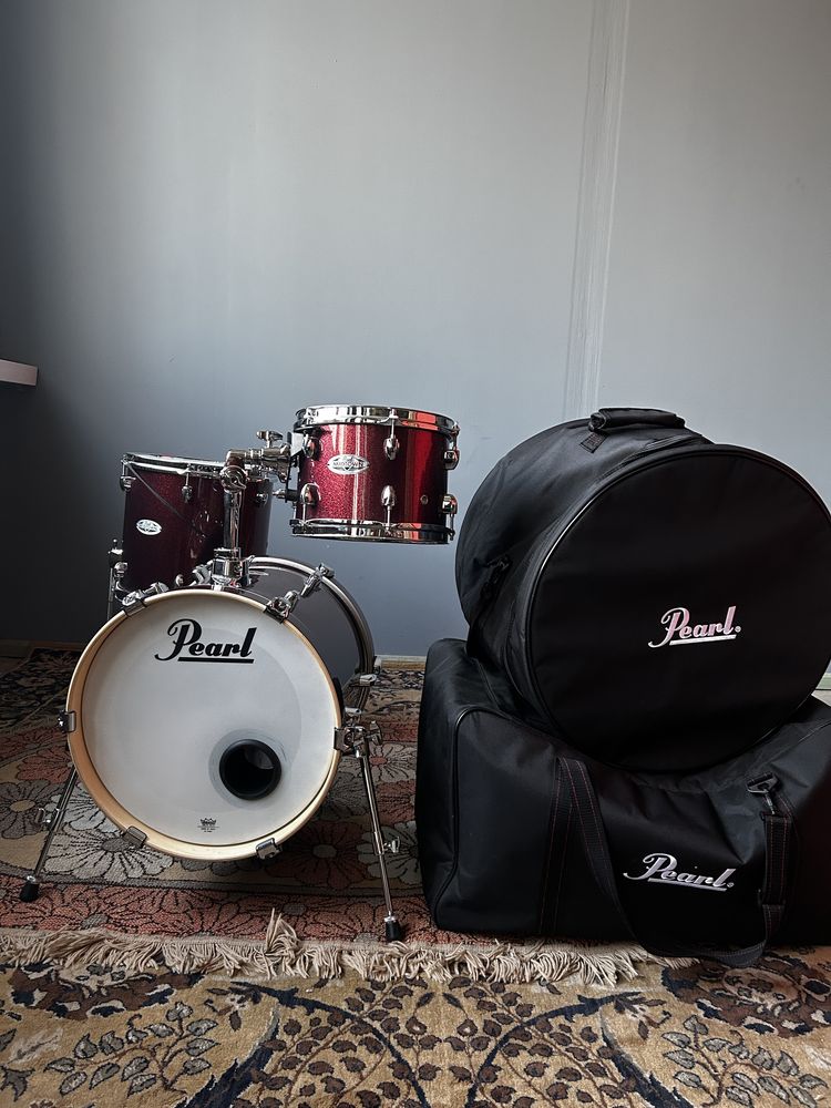 Pearl Midtown shell set + torby + statyw pod tom