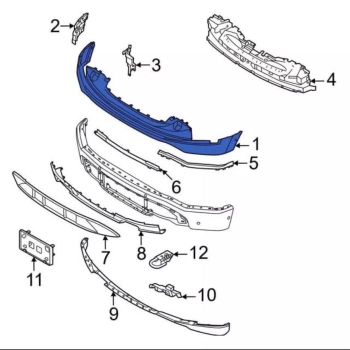 Панель під фари ford f150 f-150 lightning