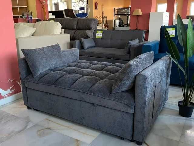 Sofá cama cinza novo + entrega gratis!