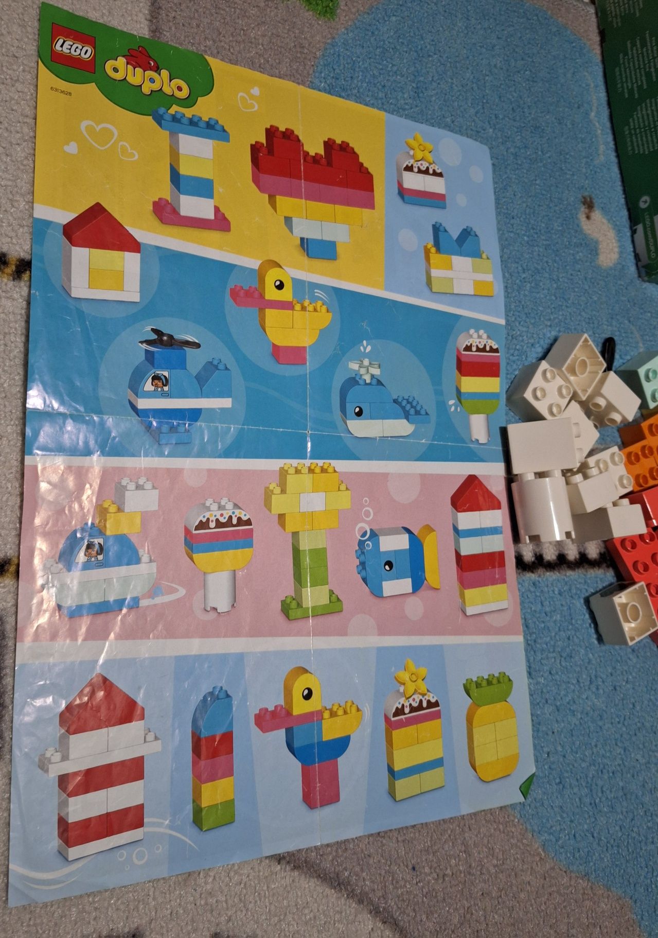 Klocki lego duplo pudełko z serduszkiem 10909