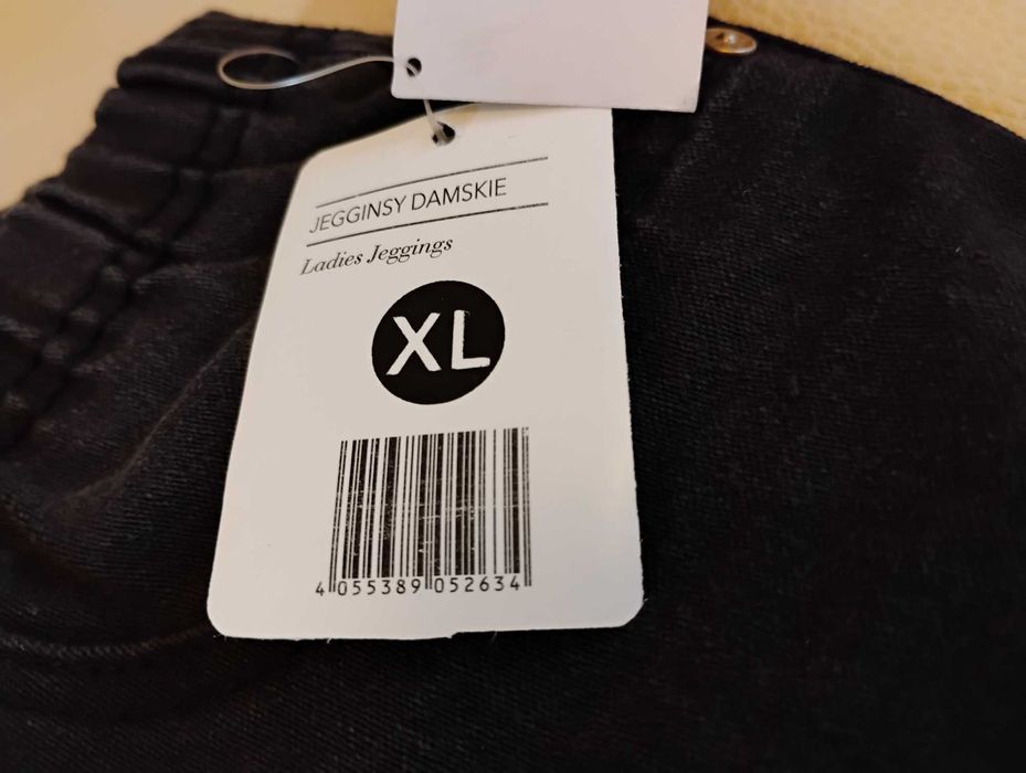 Spodnie damskie jegginsy czarne TOM & ROSE rozmiar XL - NOWE