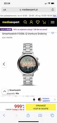 Smartwatch Fossil Venture Q model DW7F1