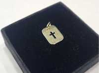 Wisiorek złoty blaszka krzyżyk pr.585 14K Komis Madej sc Czeladź