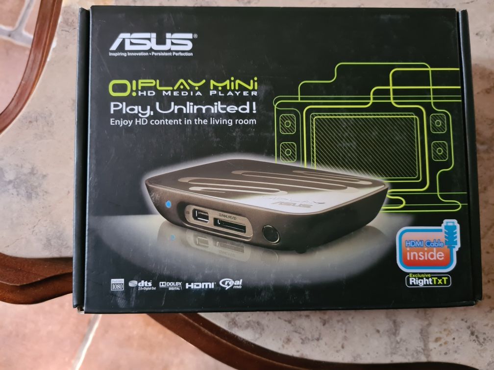 NOVO Asus leitor multimédia O!play mini