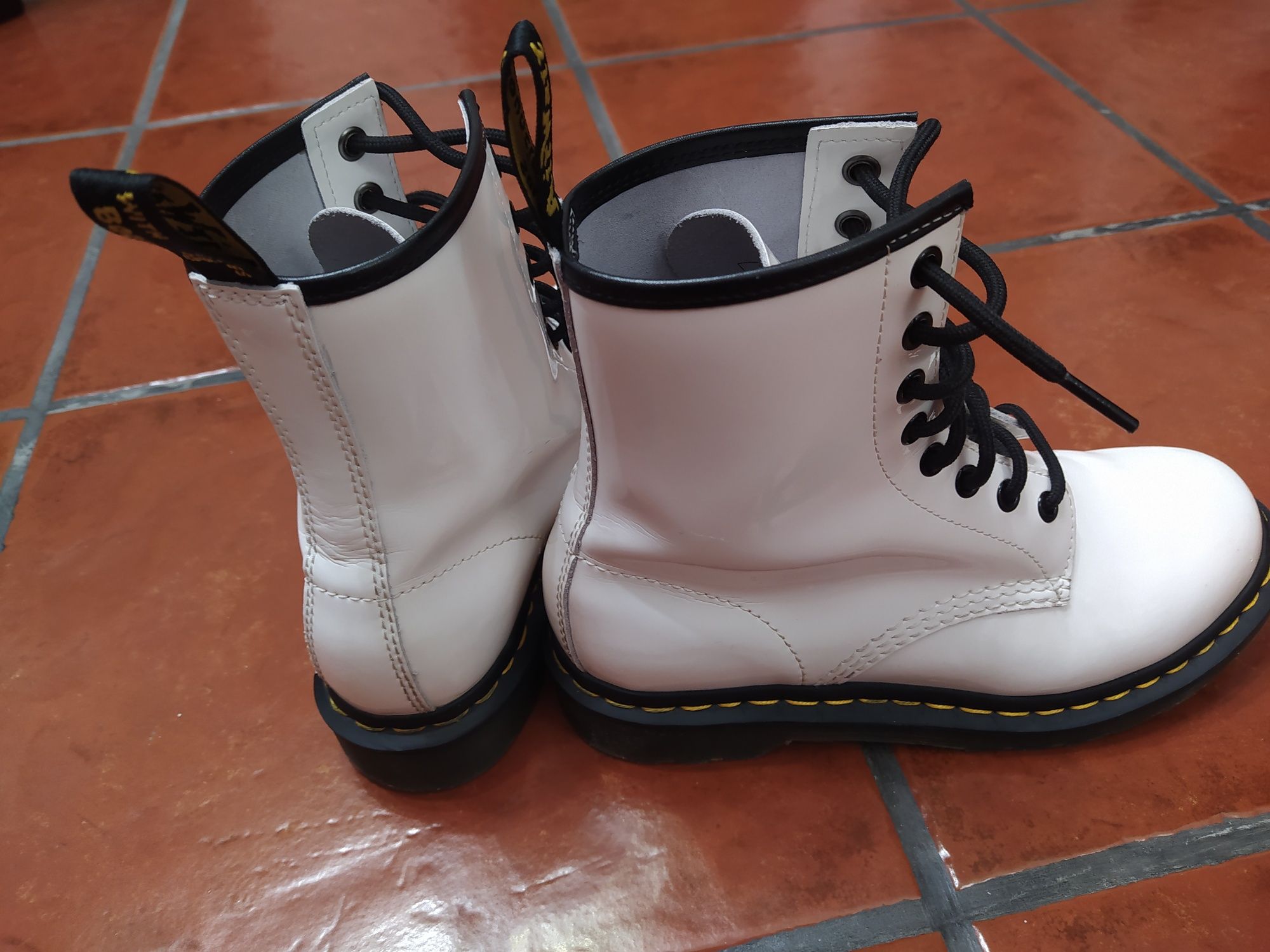Martens 1460 W bota original branca