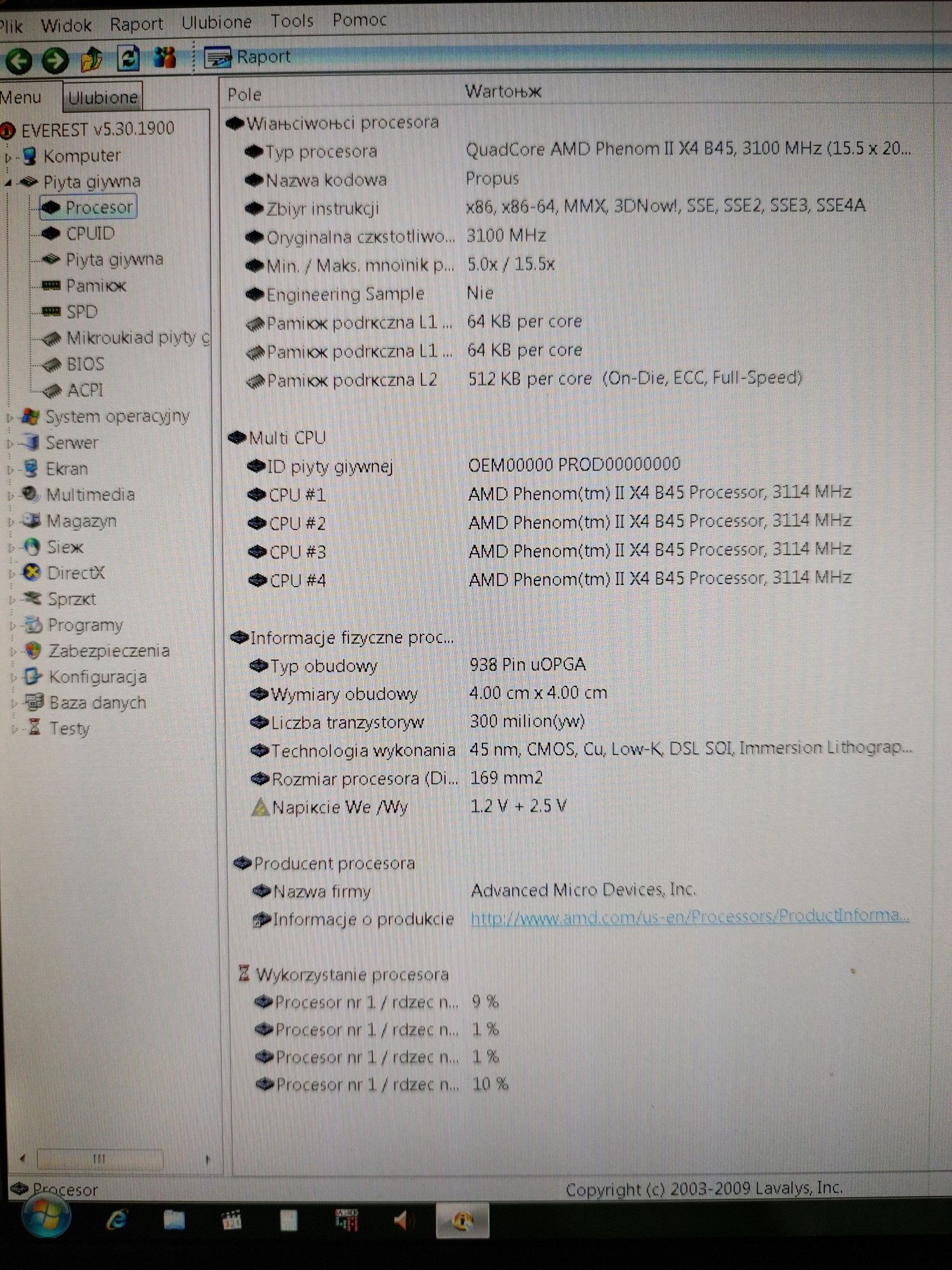 Procesor AMD Athlon II X3 445 3,1GHz (AMD Phenom II X4 B45)